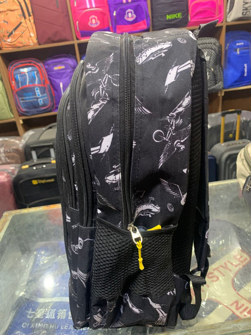Black Printed Adidas Backpack – Trendy and Spacious